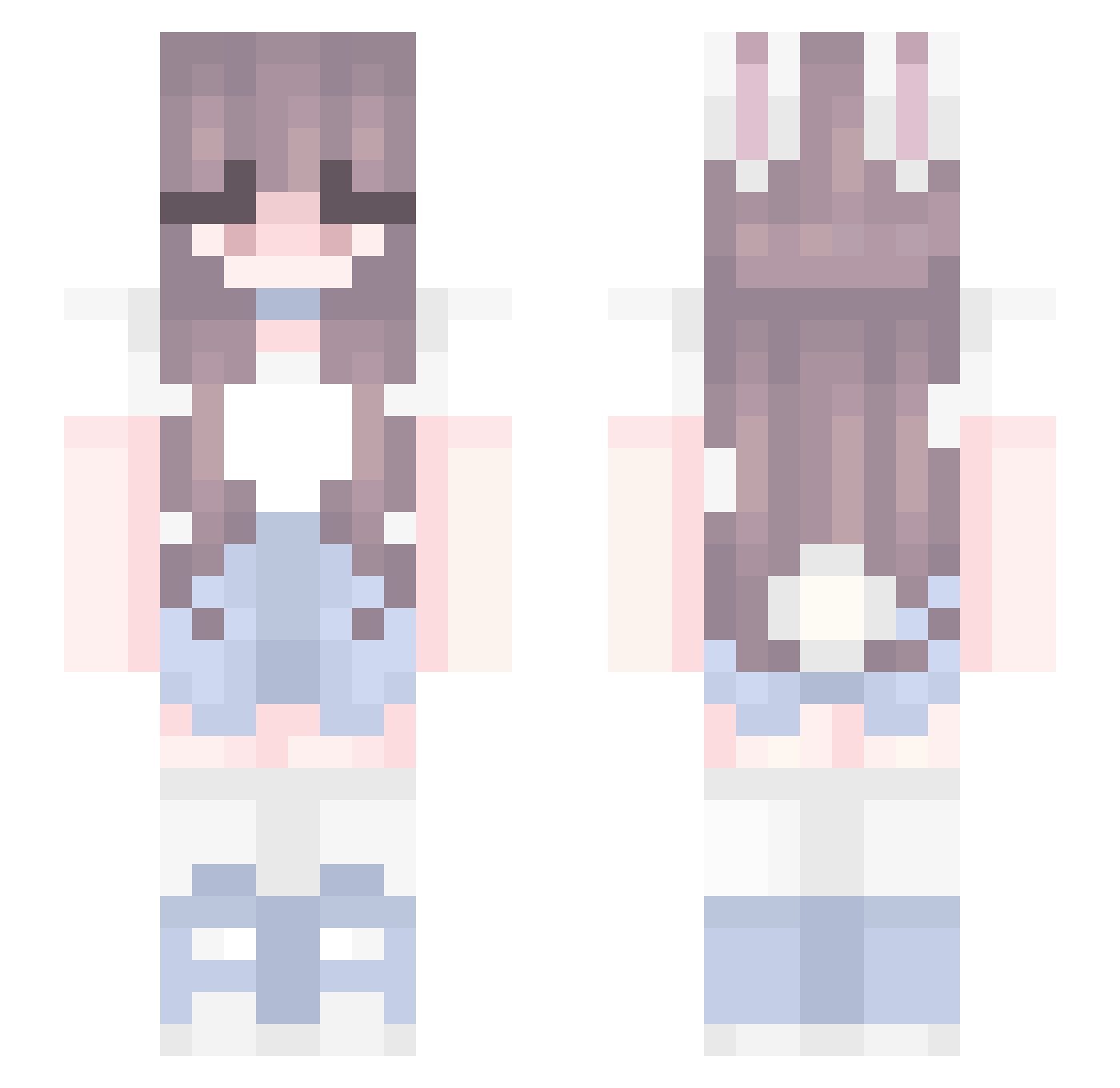 ROSlE_ Minecraft skin, front and back view