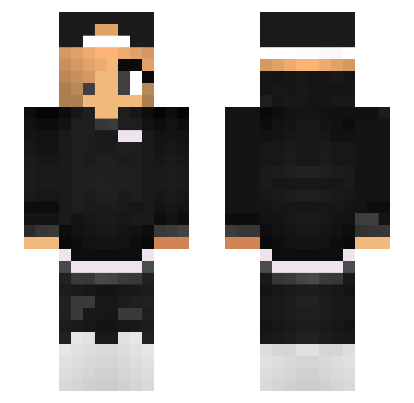 SophiaHanni Minecraft skin, front and back view