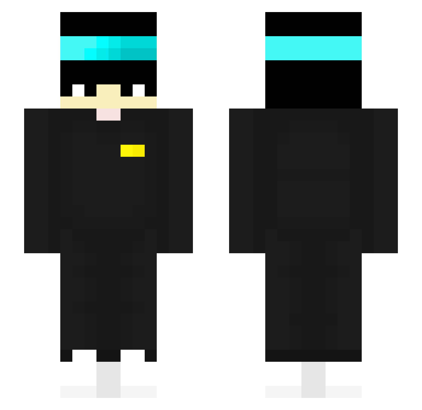 EXwns Minecraft skin, front and back view