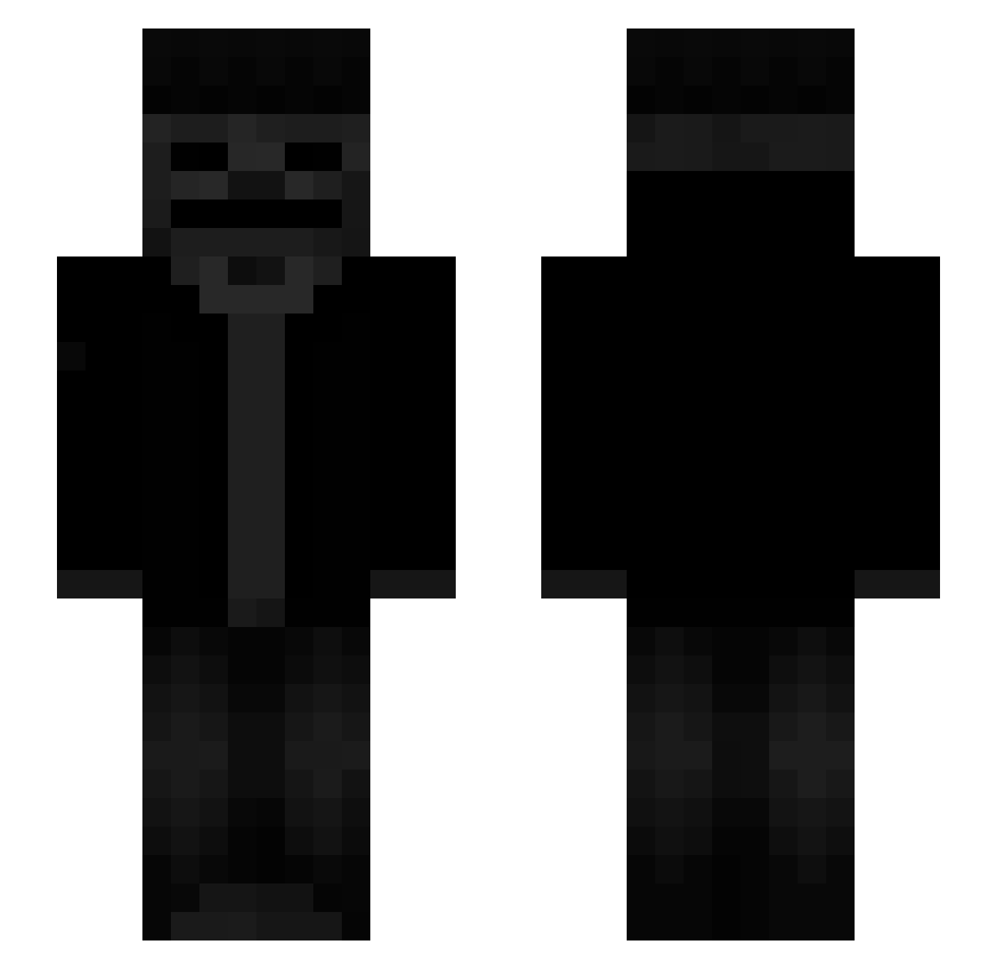 sozxo Minecraft skin, front and back view