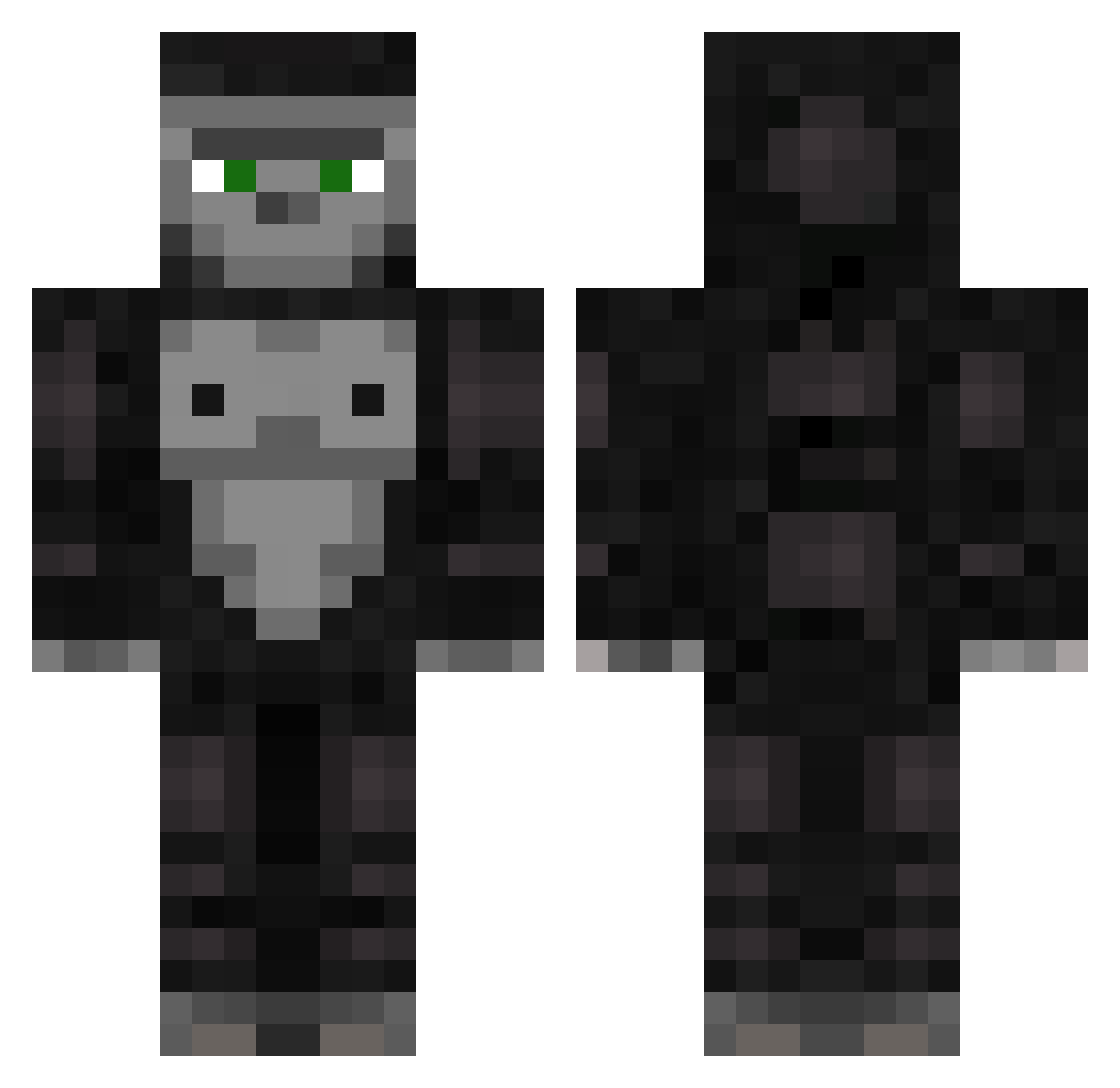 TreyXVII Minecraft skin, front and back view
