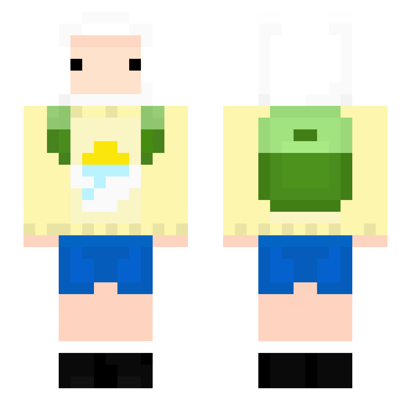 raging_witchking Minecraft skin, front and back view