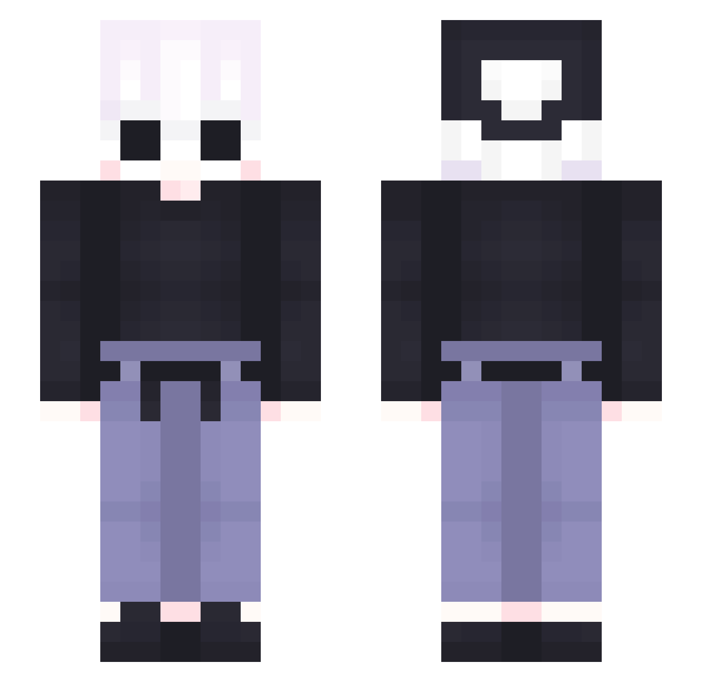 PzyGee_ Minecraft skin, front and back view