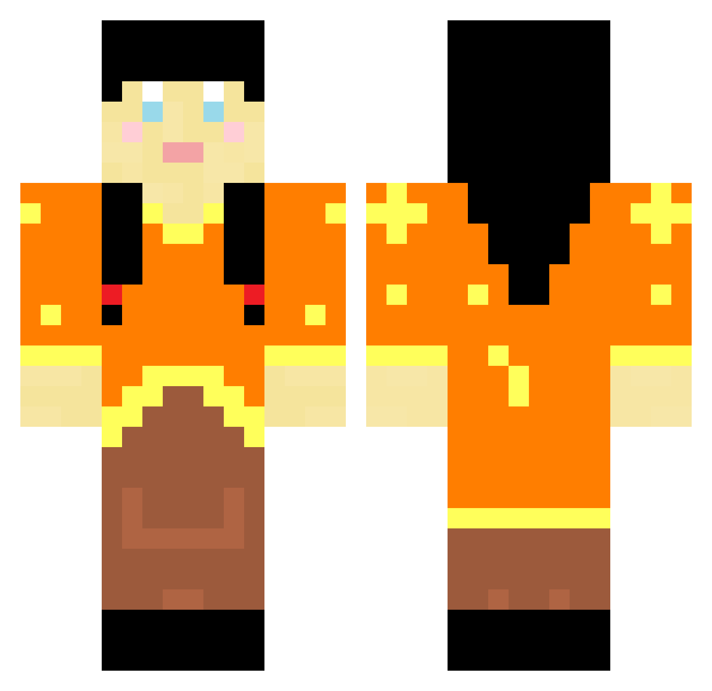 Joellyn Minecraft skin, front and back view
