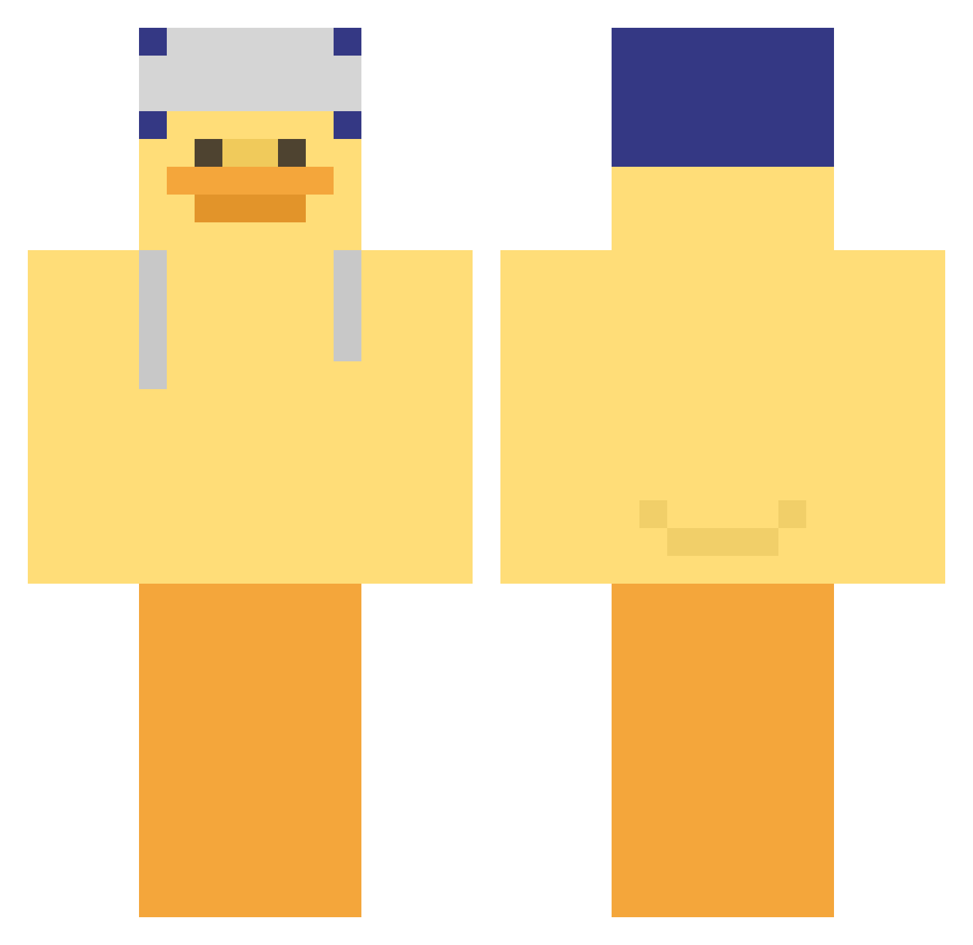 plutoo9 Minecraft skin, front and back view