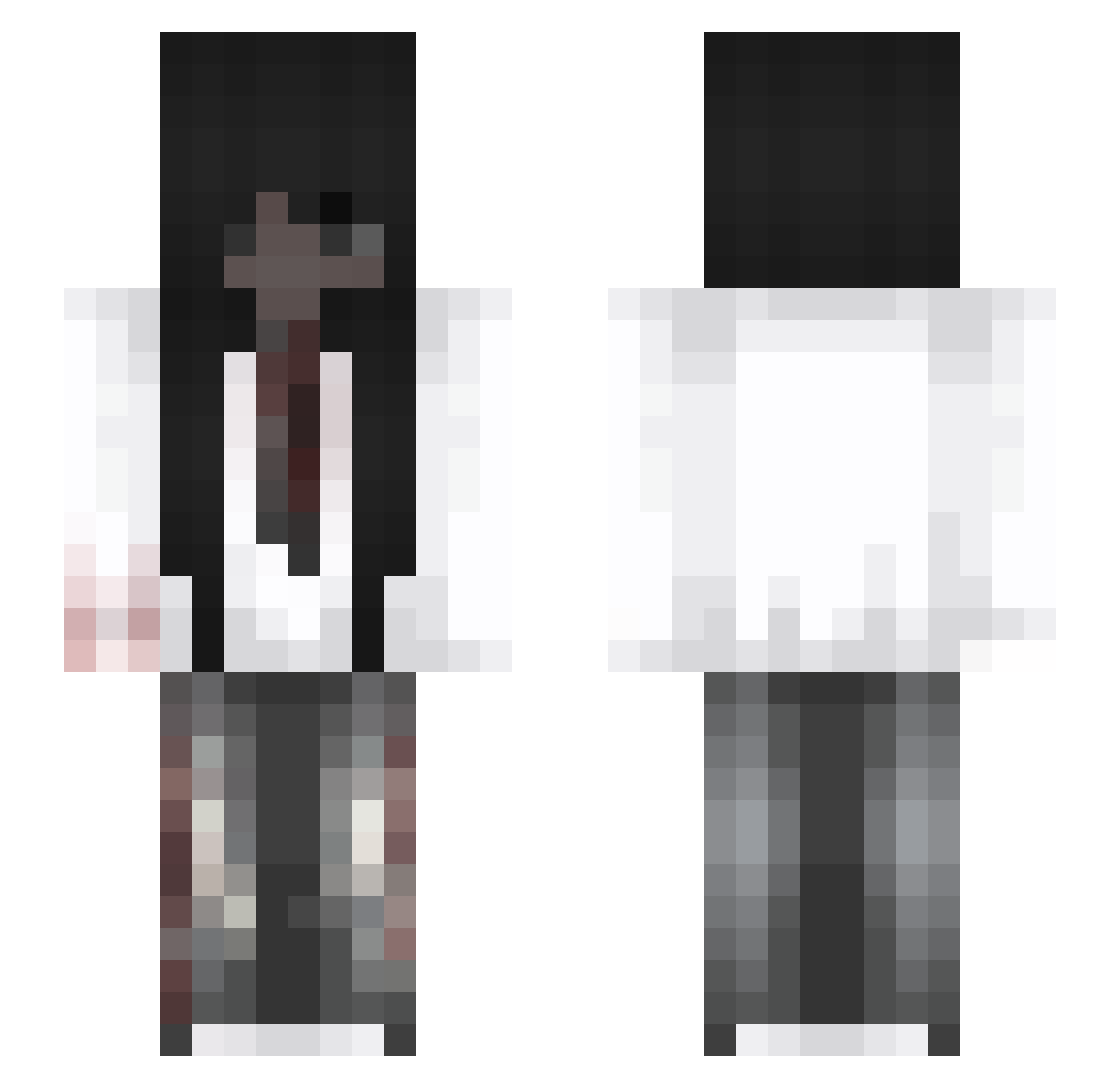 Schwaechling Minecraft skin, front and back view