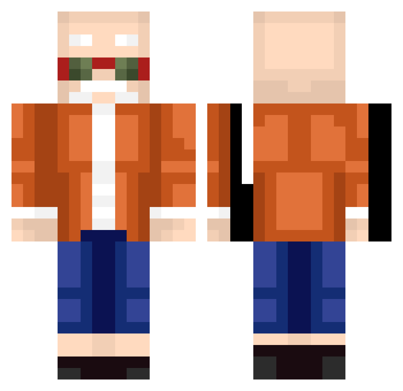 Atheist_God Minecraft skin, front and back view