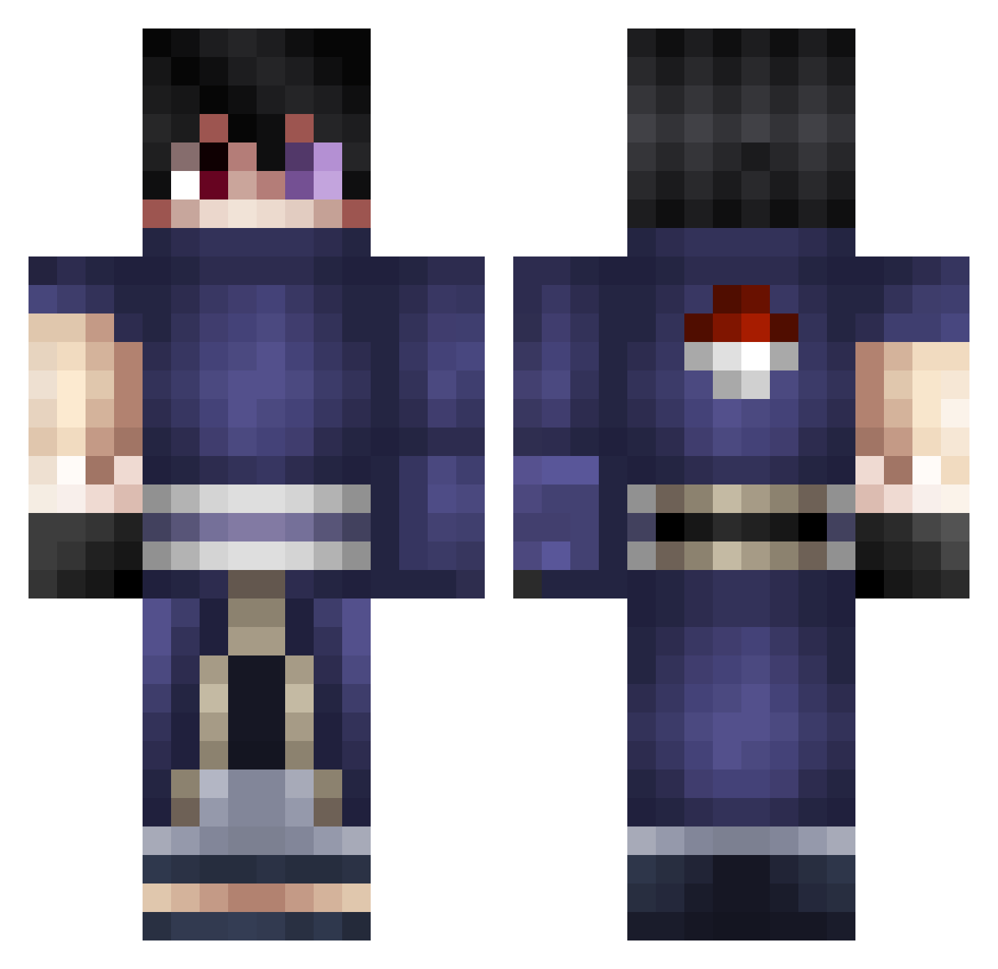 TheDarkKing9227 Minecraft skin, front and back view