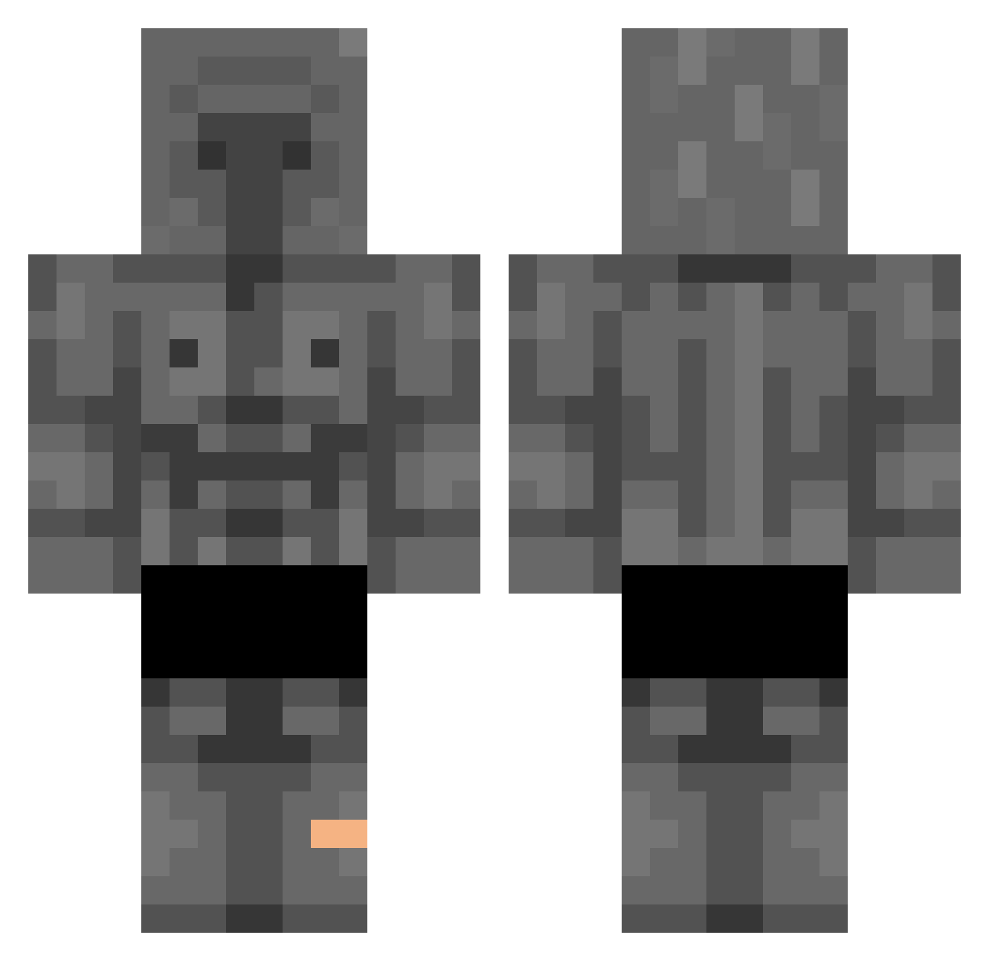 NotTreat Minecraft skin, front and back view