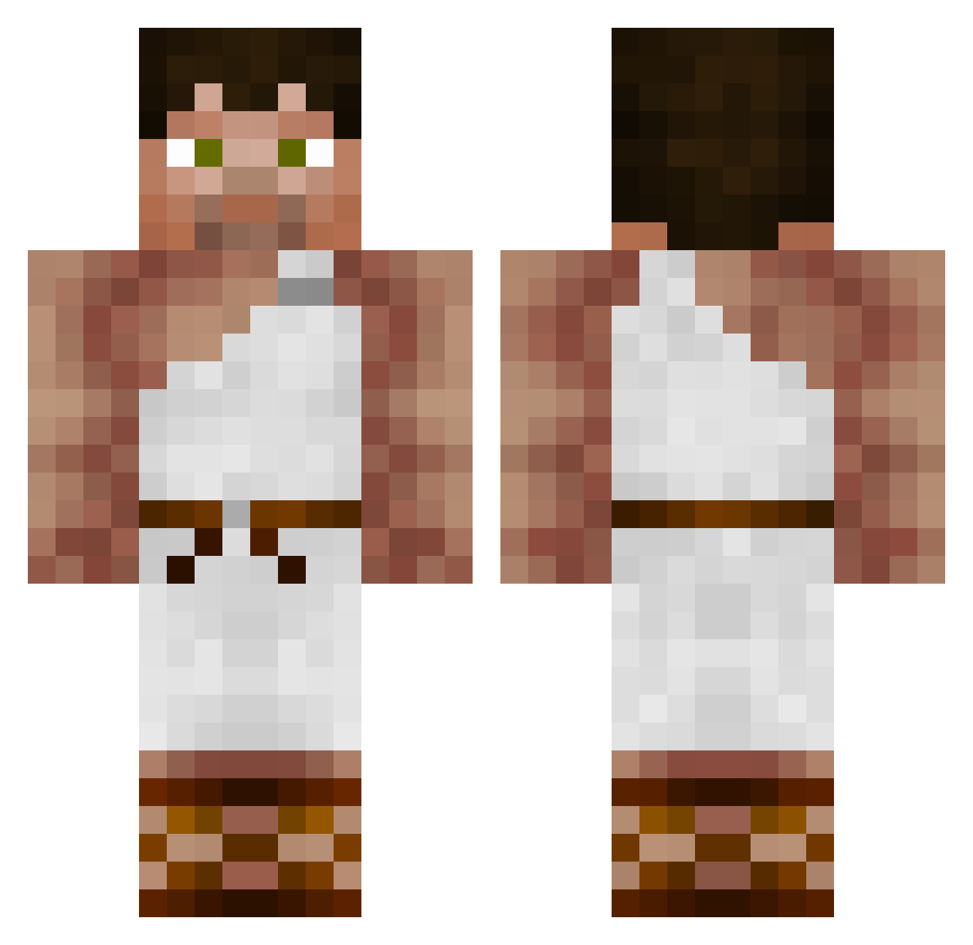 Athenaeum Minecraft skin, front and back view