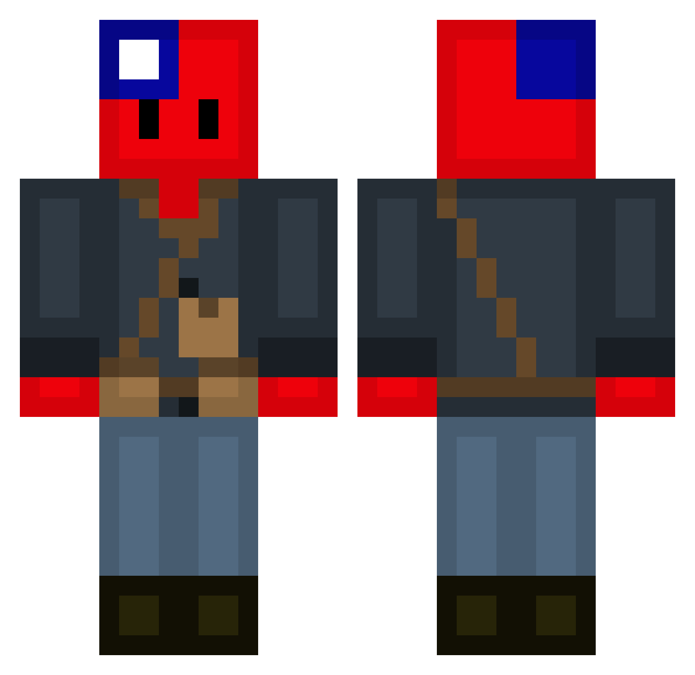 rushboy2022 Minecraft skin, front and back view