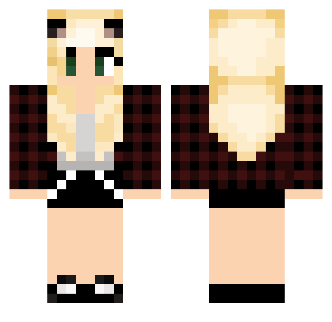 EinsVier9116822 Minecraft skin, front and back view