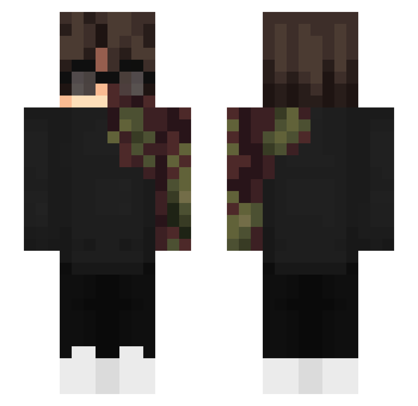 Satsuzaki Minecraft skin, front and back view