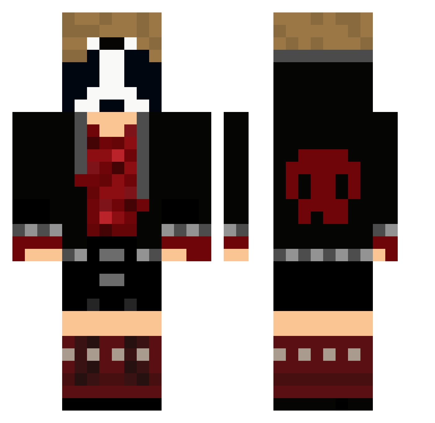 Icebreaker1337 Minecraft skin, front and back view