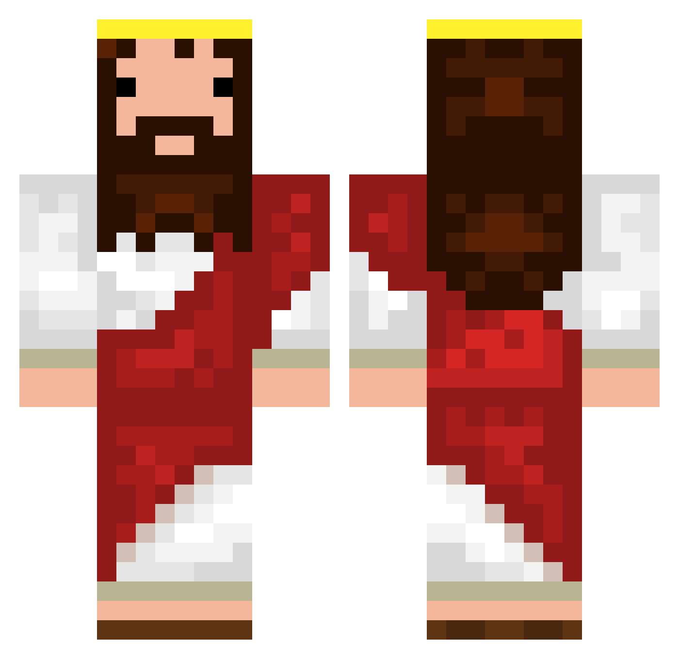 babyyodaaaaaaa Minecraft skin, front and back view