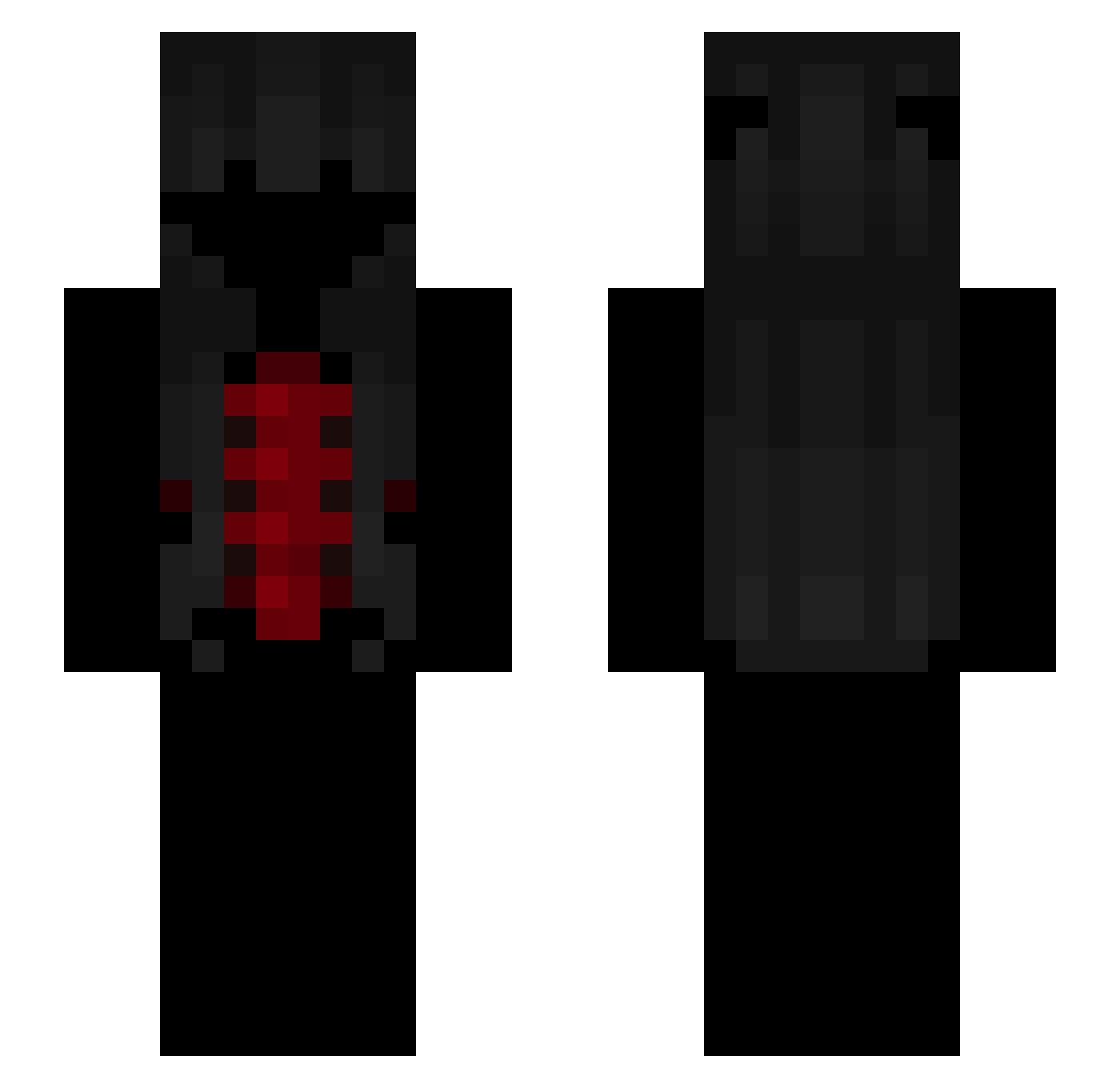 Lilure Minecraft skin, front and back view