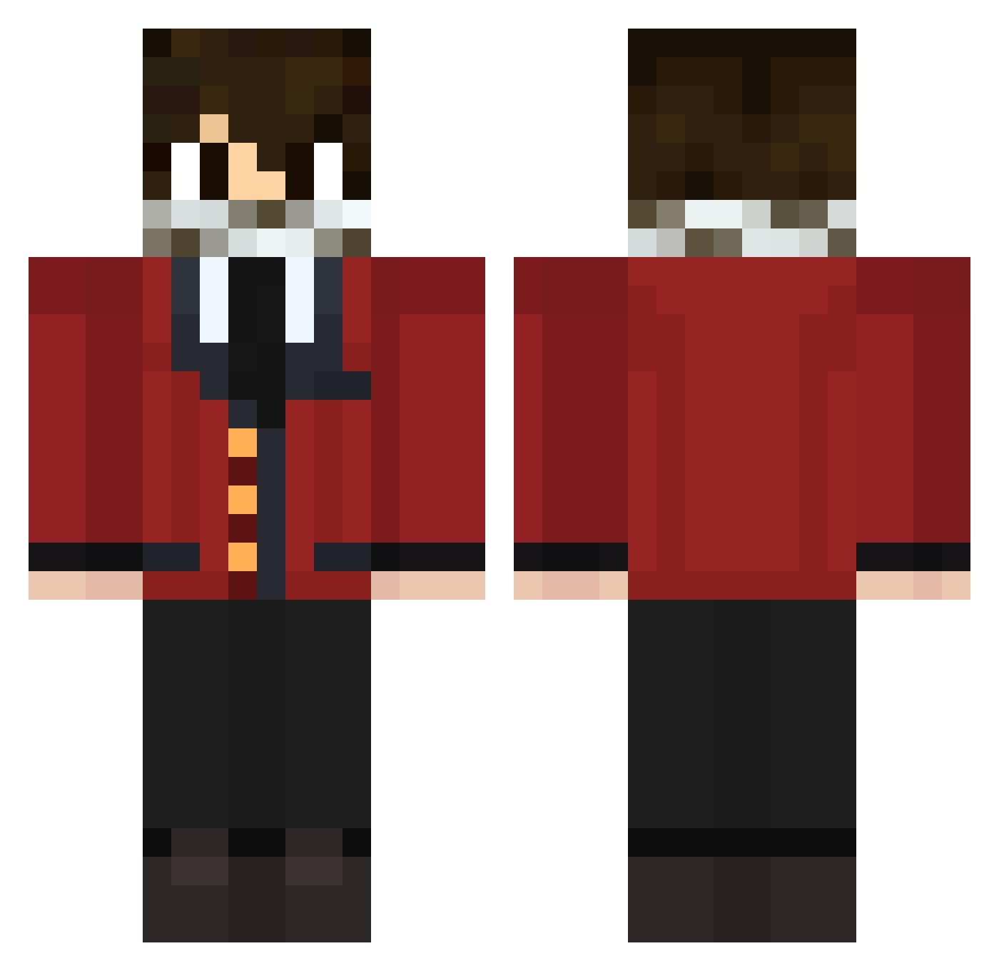 SrGatoElNato Minecraft skin, front and back view