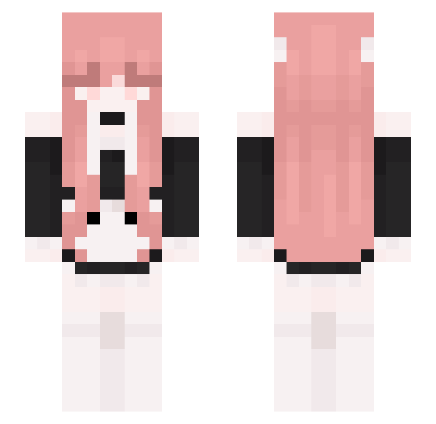 Wuzuco Minecraft skin, front and back view