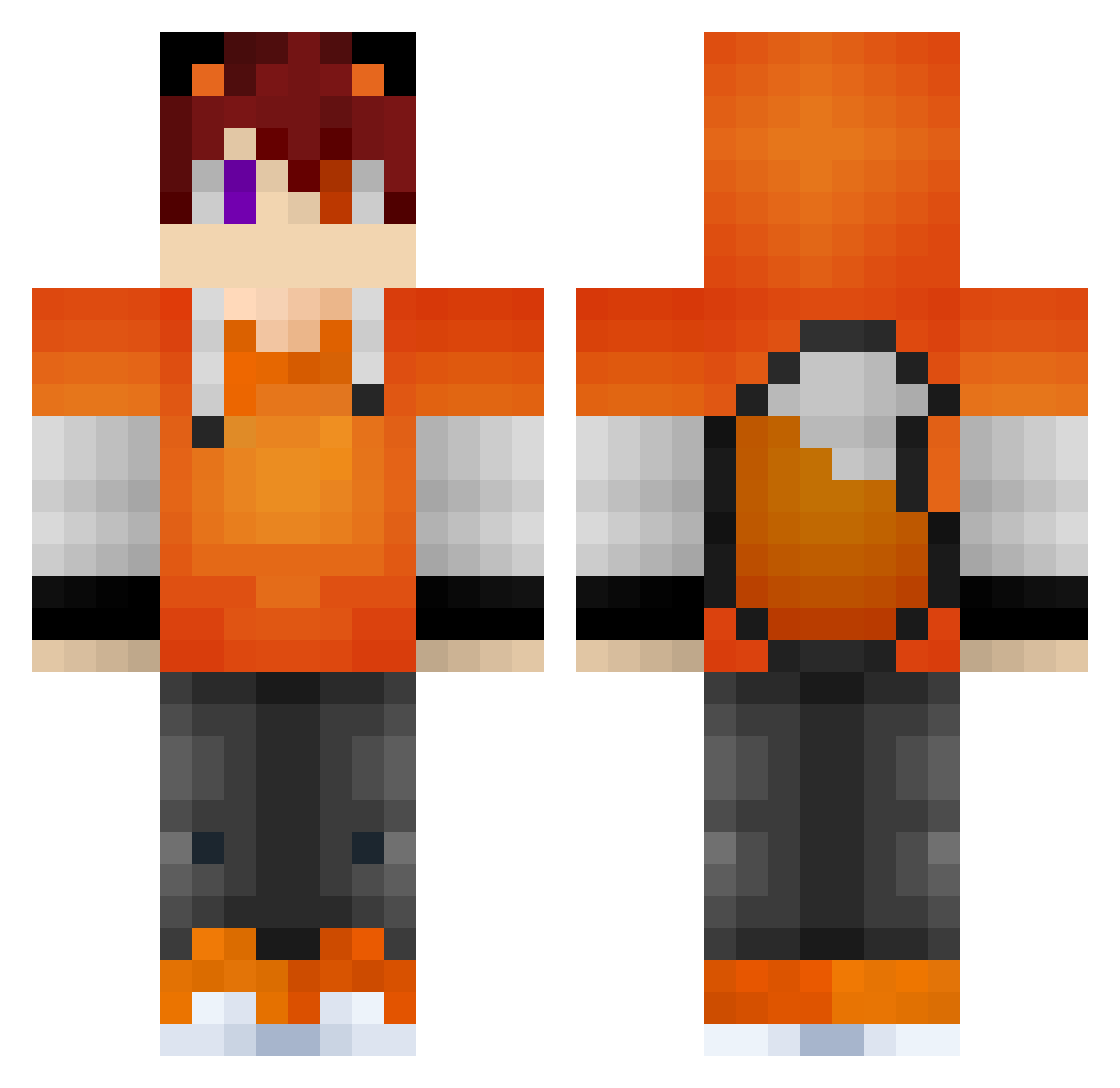 Zack_src Minecraft skin, front and back view