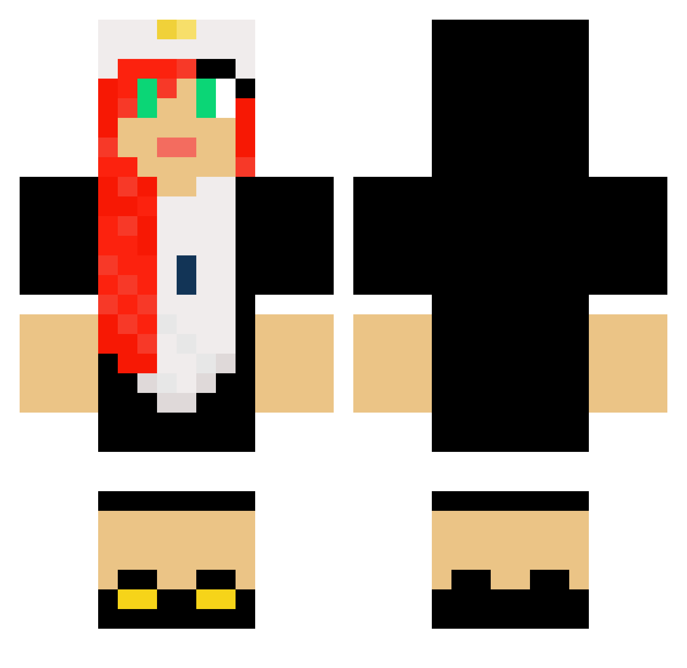 koorya Minecraft skin, front and back view