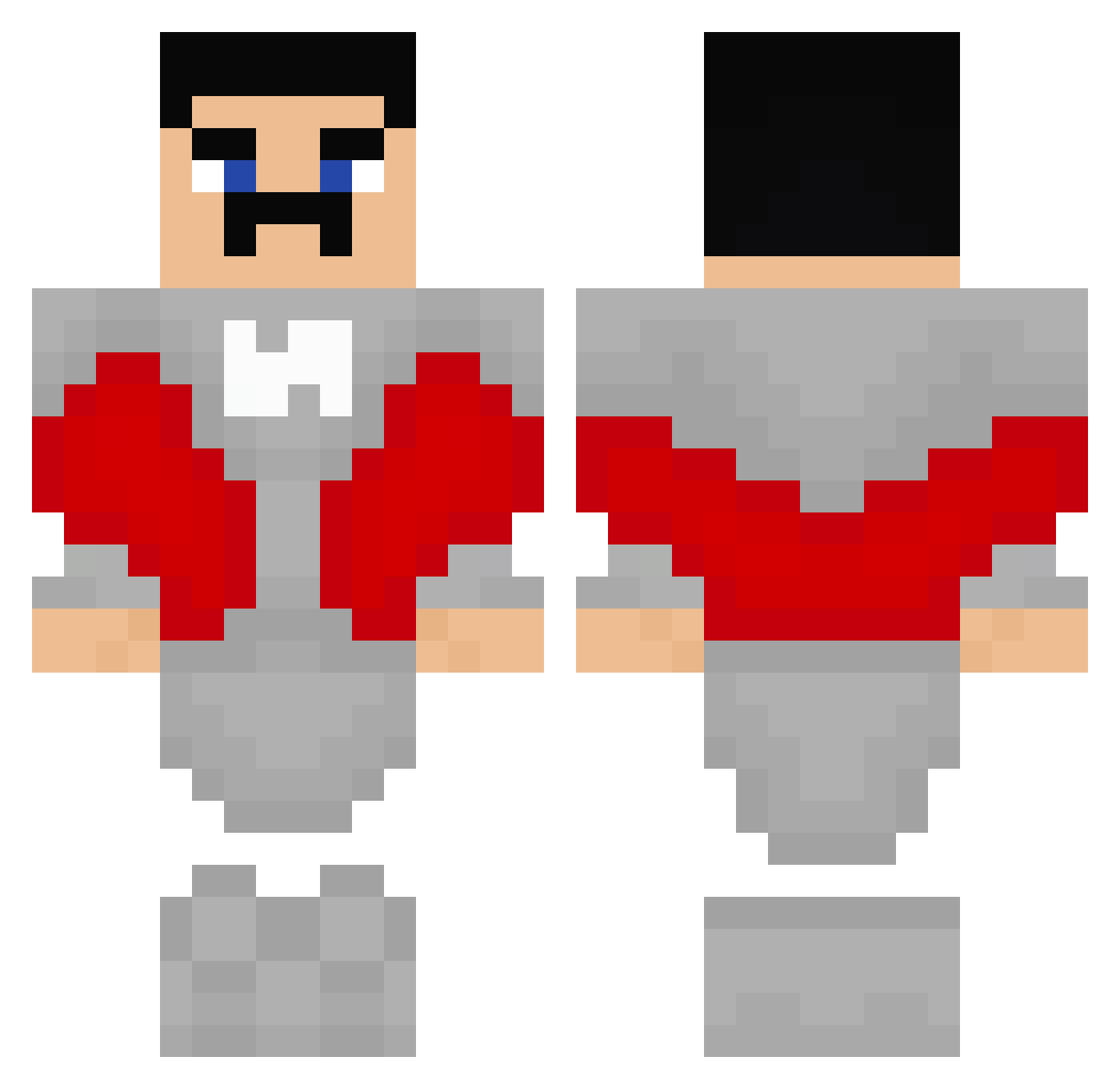 LyritHP Minecraft skin, front and back view