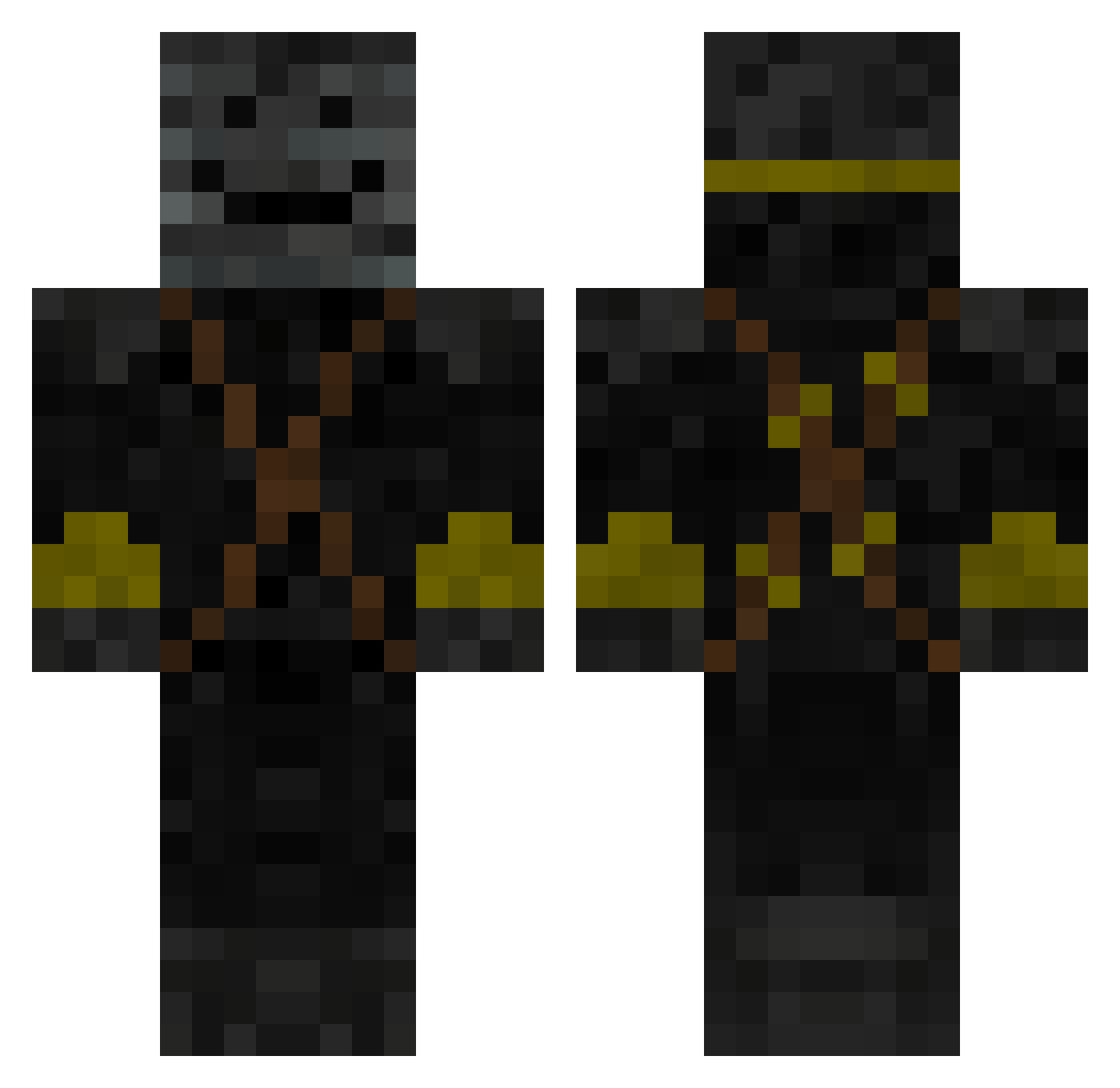 pessi555 Minecraft skin, front and back view