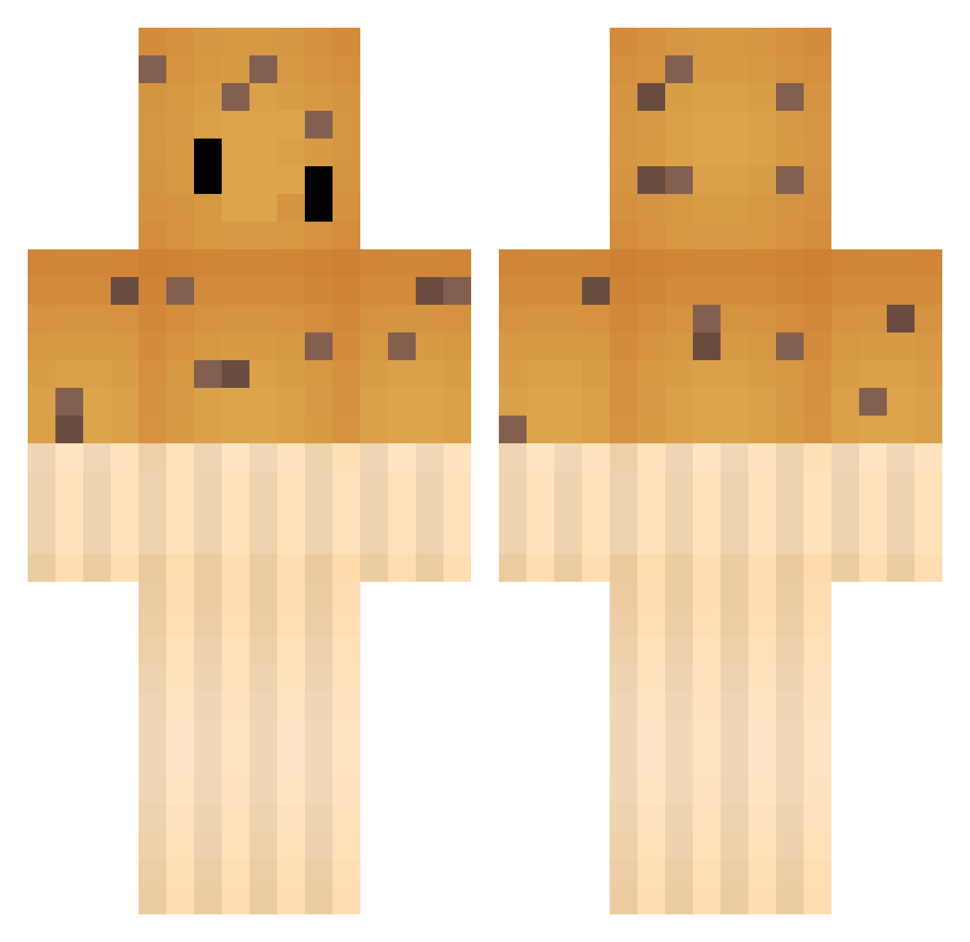 MiniDroid29 Minecraft skin, front and back view