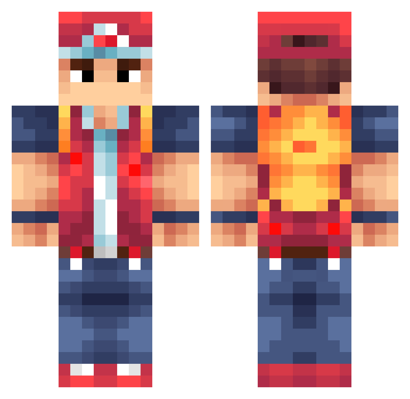 JoeLynn Minecraft skin, front and back view