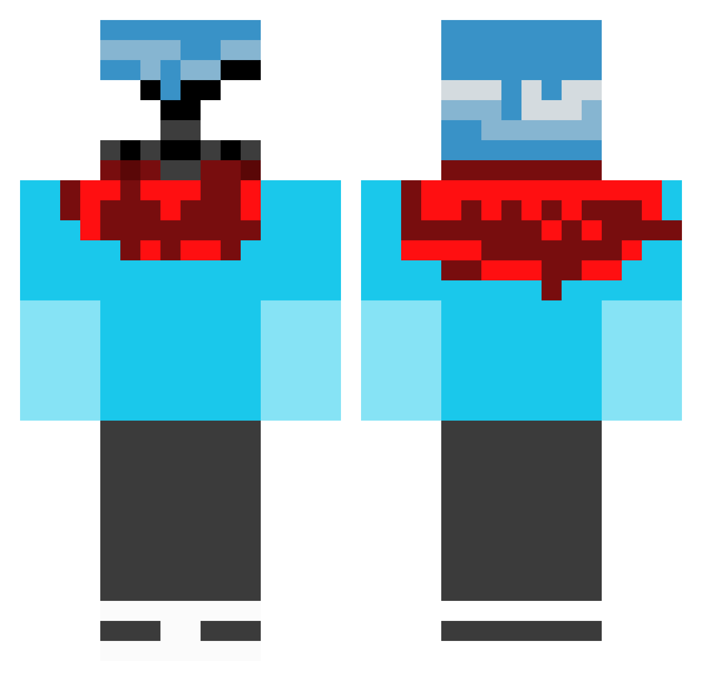lordphoenix1v1 Minecraft skin, front and back view