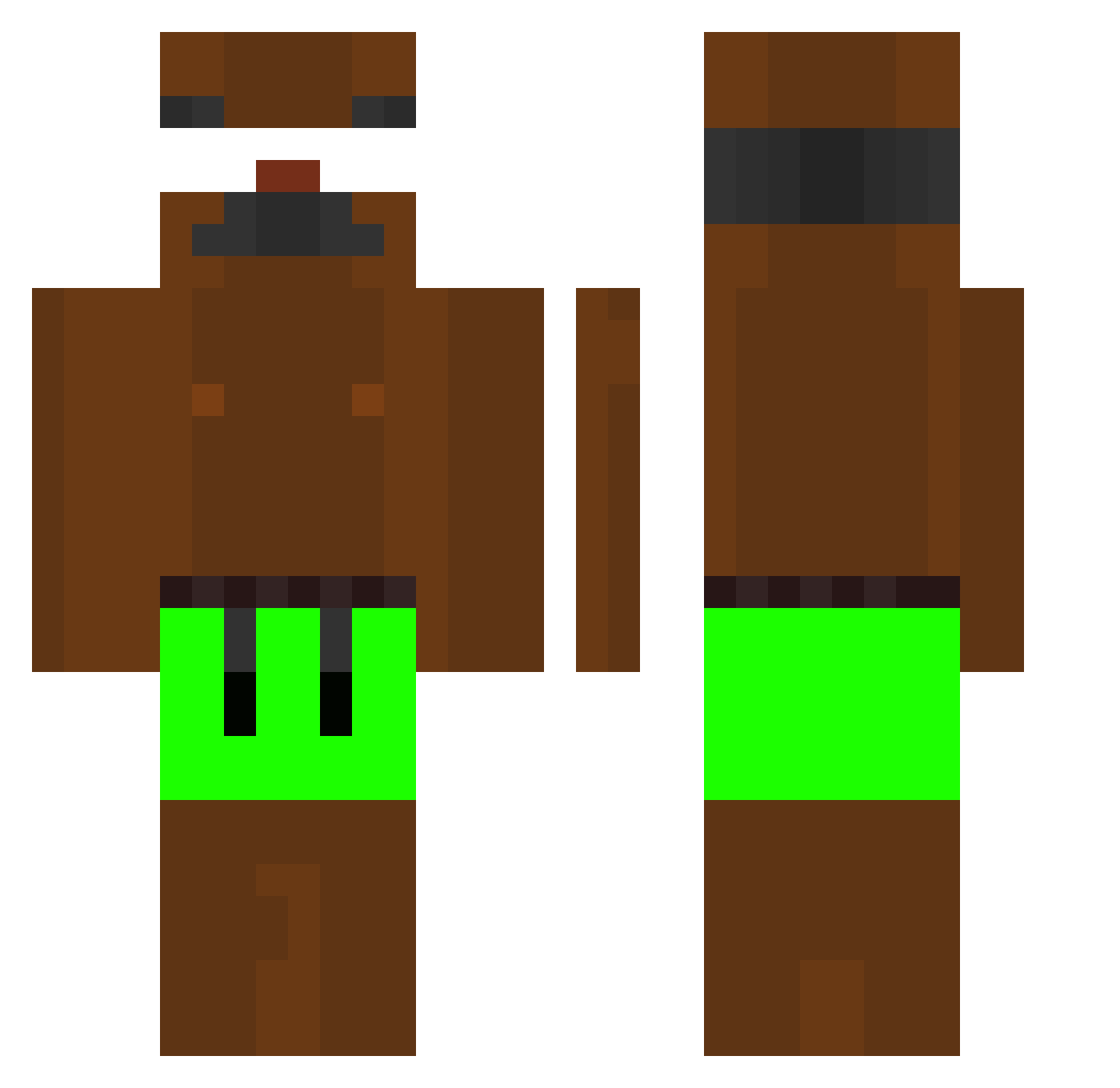 _Pedroo_ Minecraft skin, front and back view