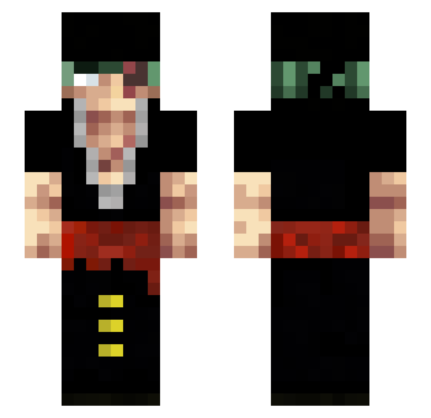 WolfMorgan3075 Minecraft skin, front and back view