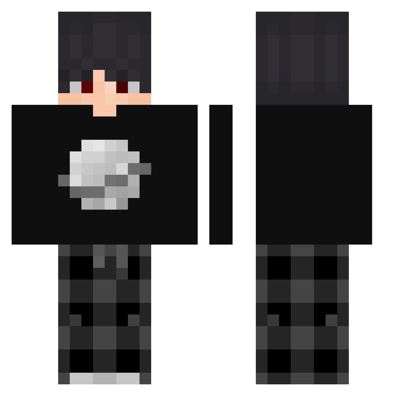 Louis7n7 Minecraft skin, front and back view