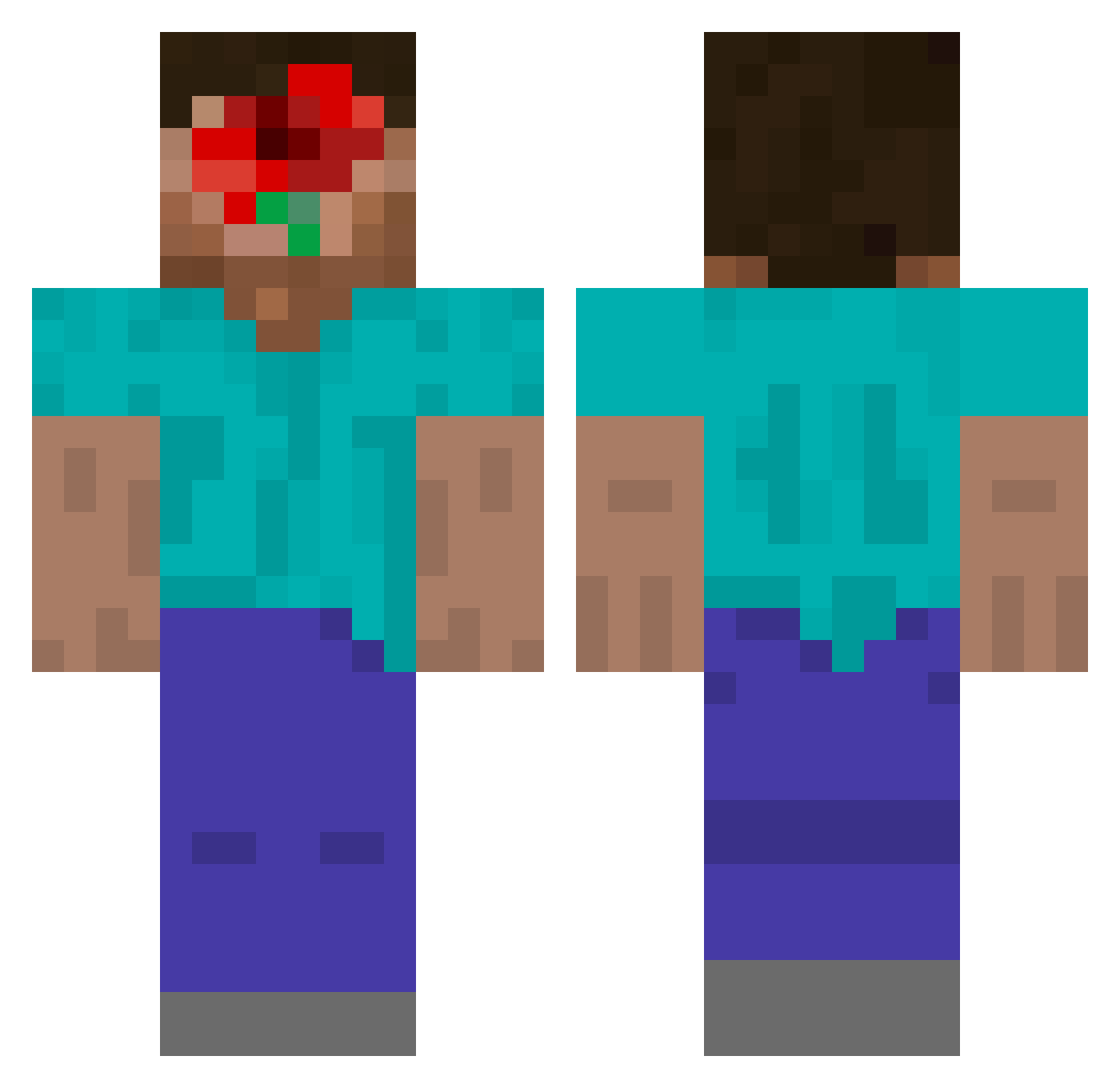underscore_cloud Minecraft skin, front and back view