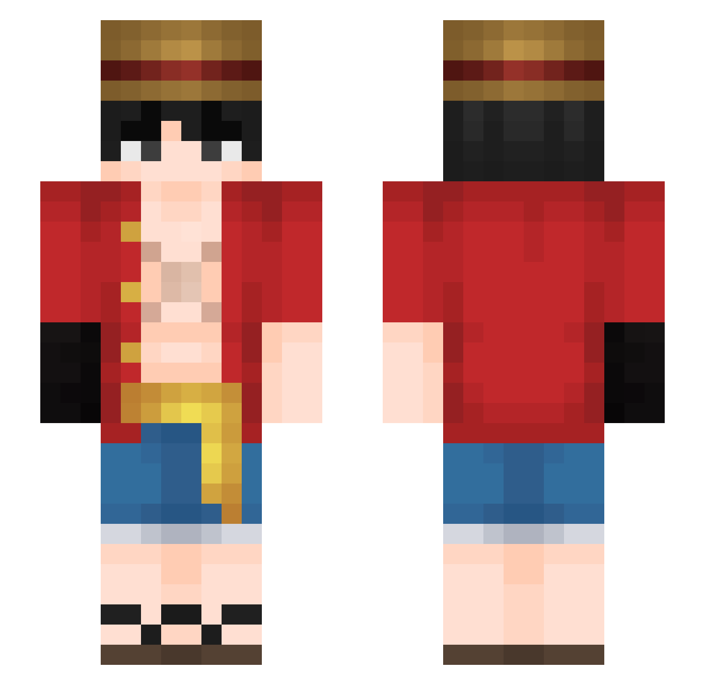 smueel Minecraft skin, front and back view