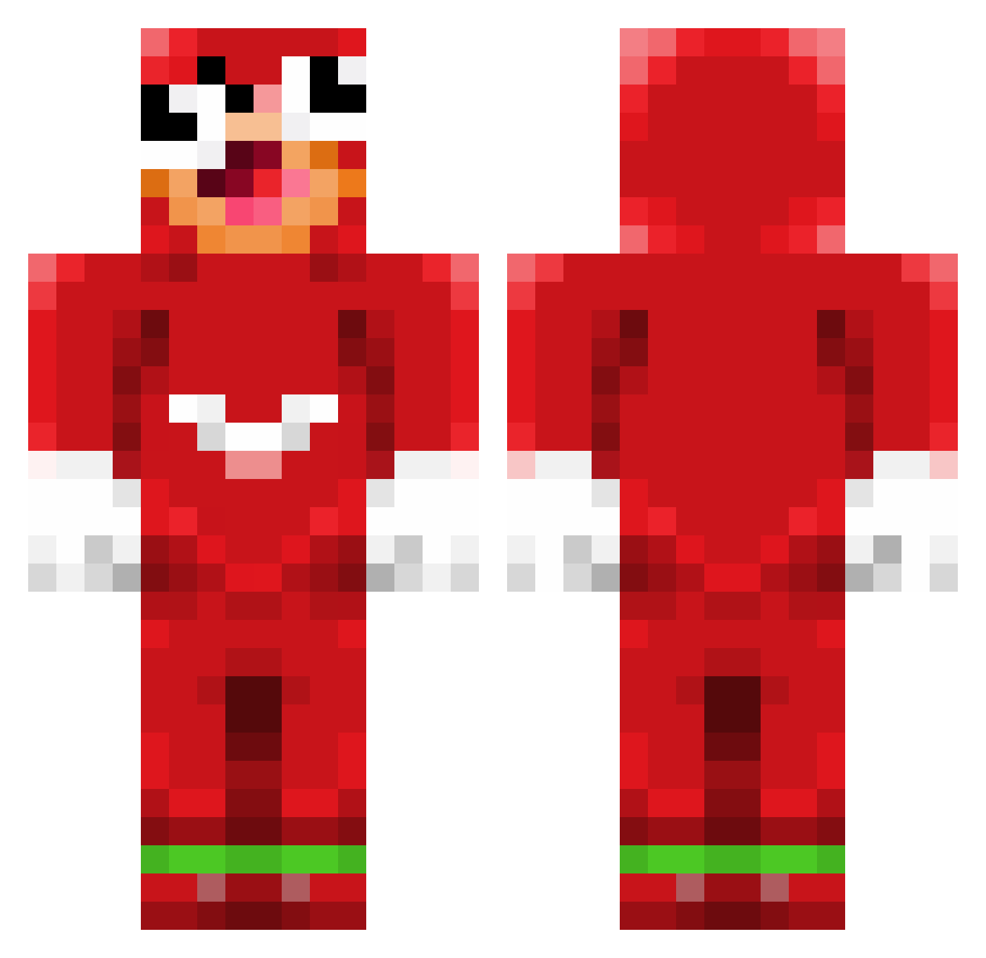 DufteBiene123 Minecraft skin, front and back view