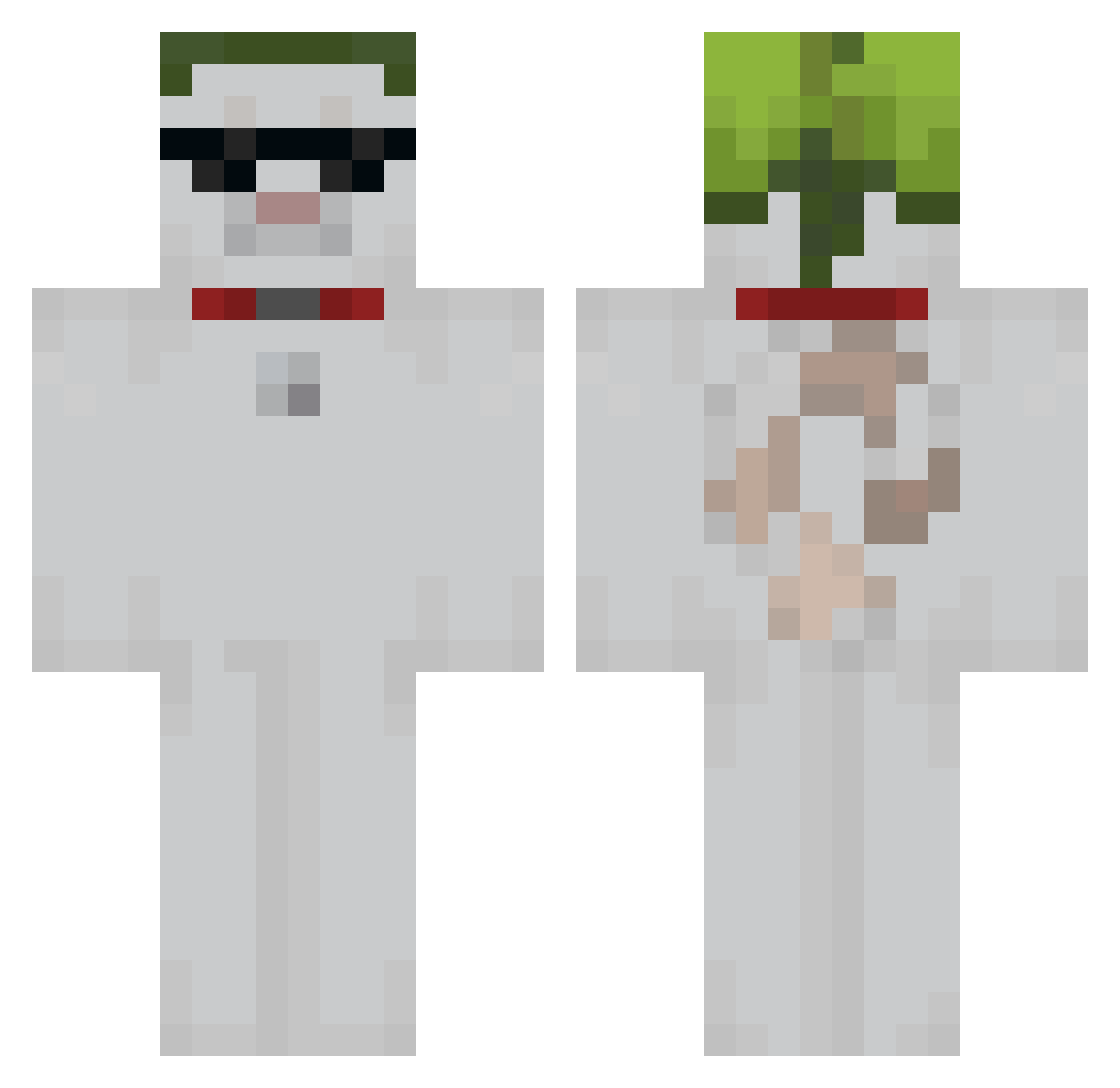 punkfart Minecraft skin, front and back view