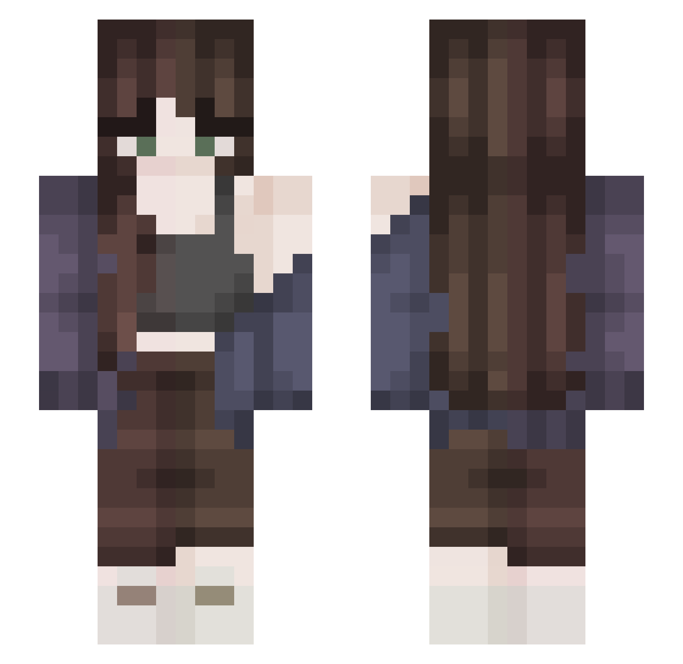 SusieMartini Minecraft skin, front and back view