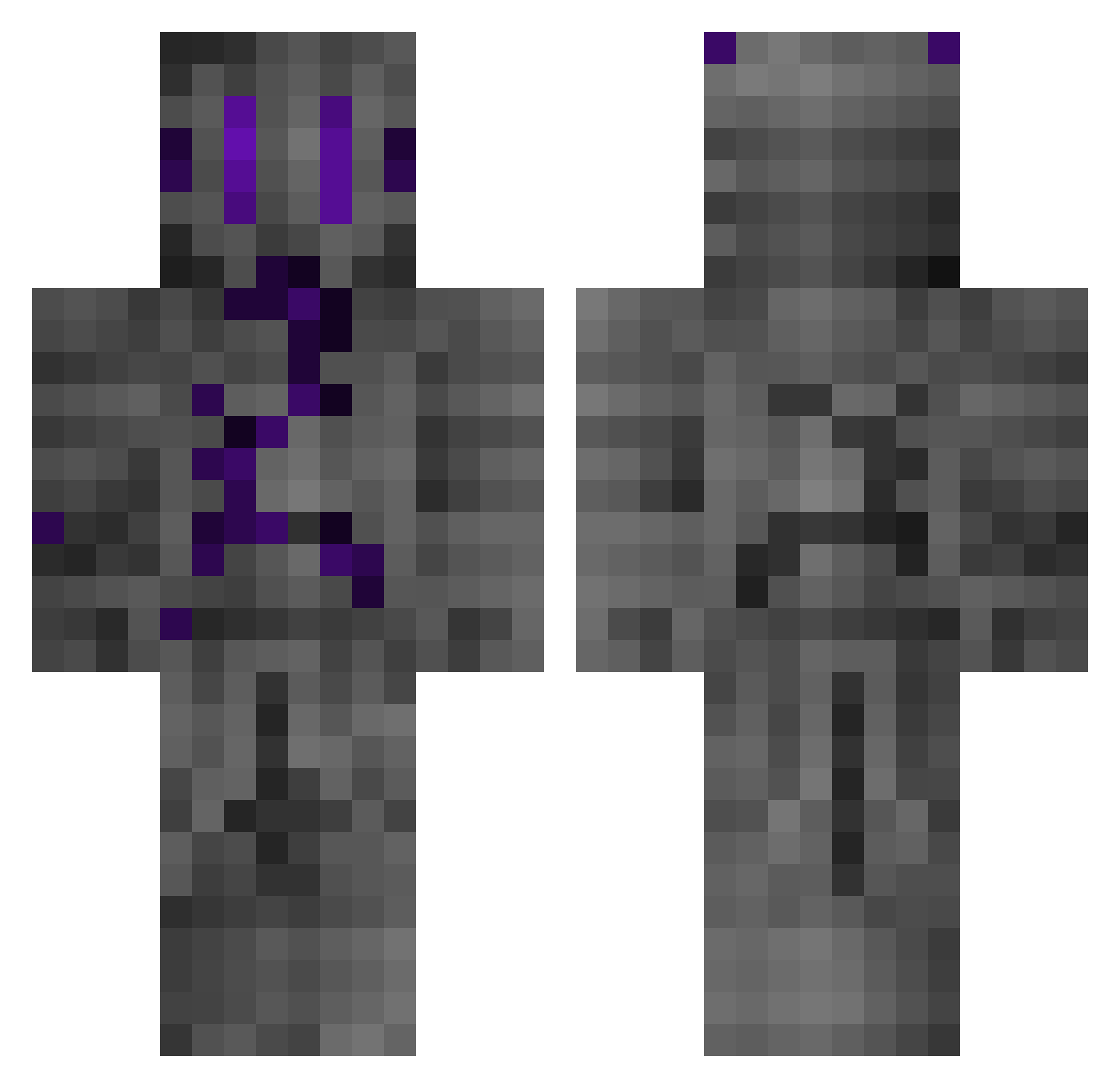 Gamerman411 Minecraft skin, front and back view