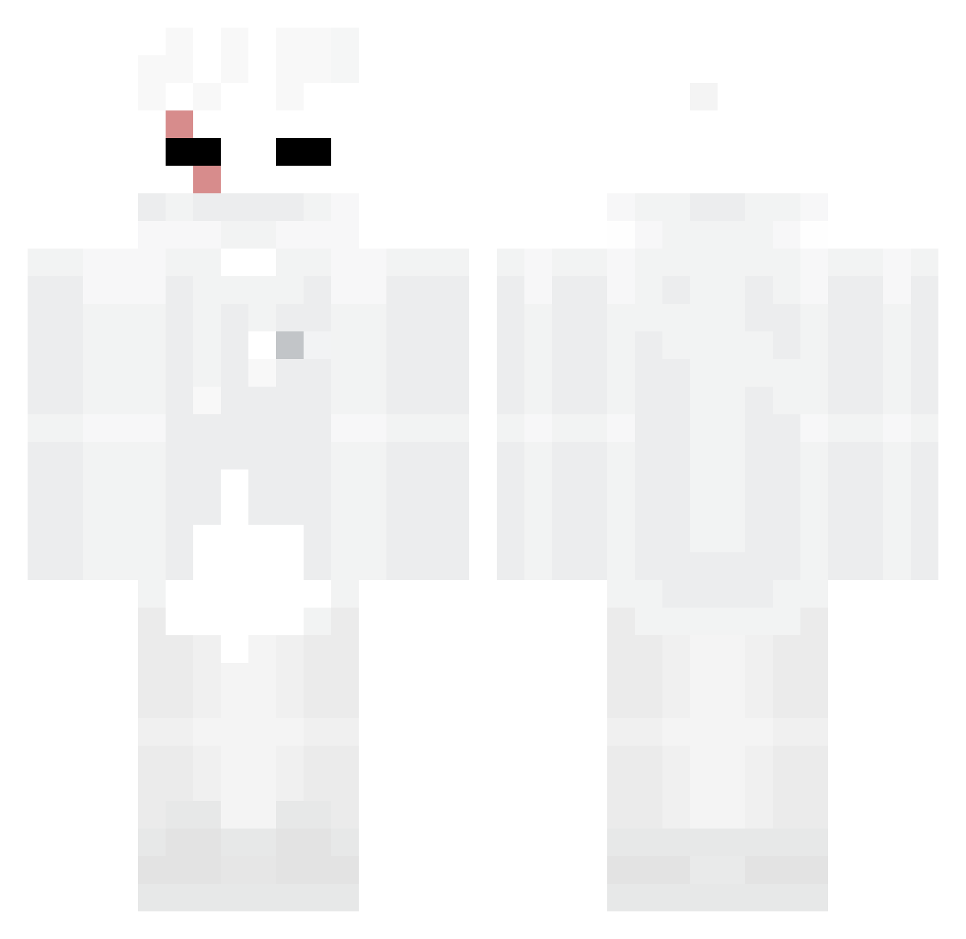 E0GchaN Minecraft skin, front and back view
