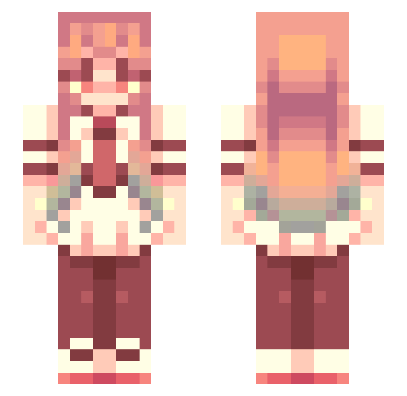 makimpo Minecraft skin, front and back view