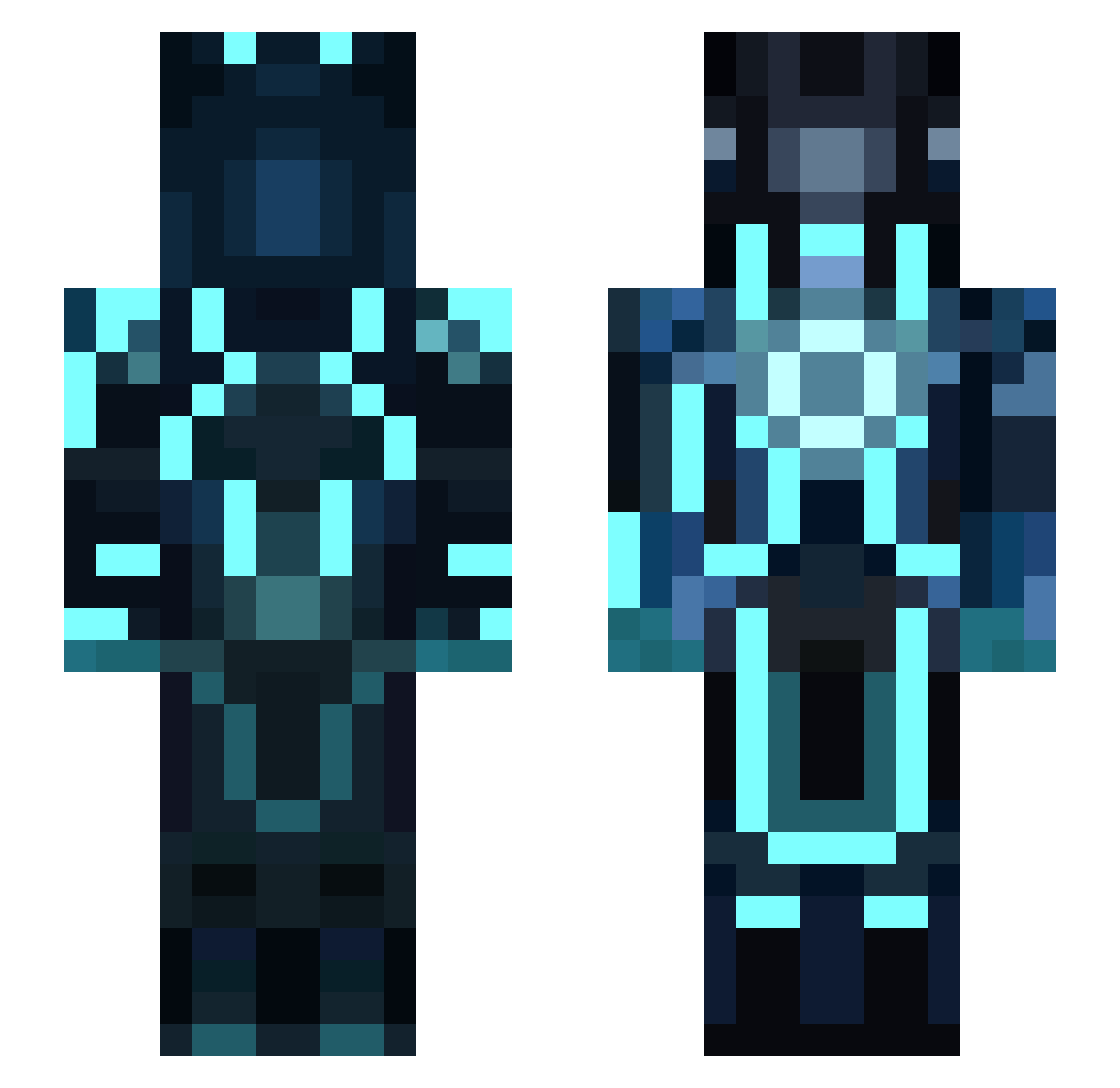 GodfallSuperman Minecraft skin, front and back view