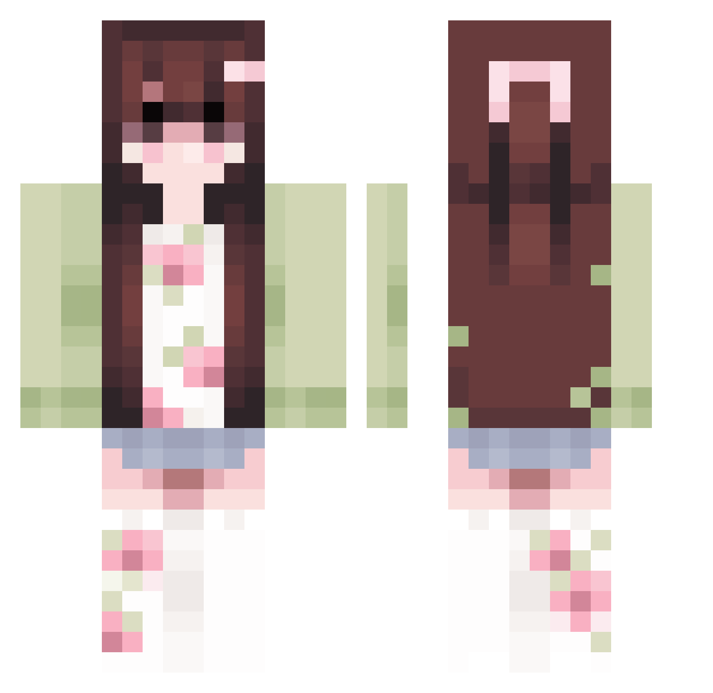 hcumberbatch Minecraft skin, front and back view