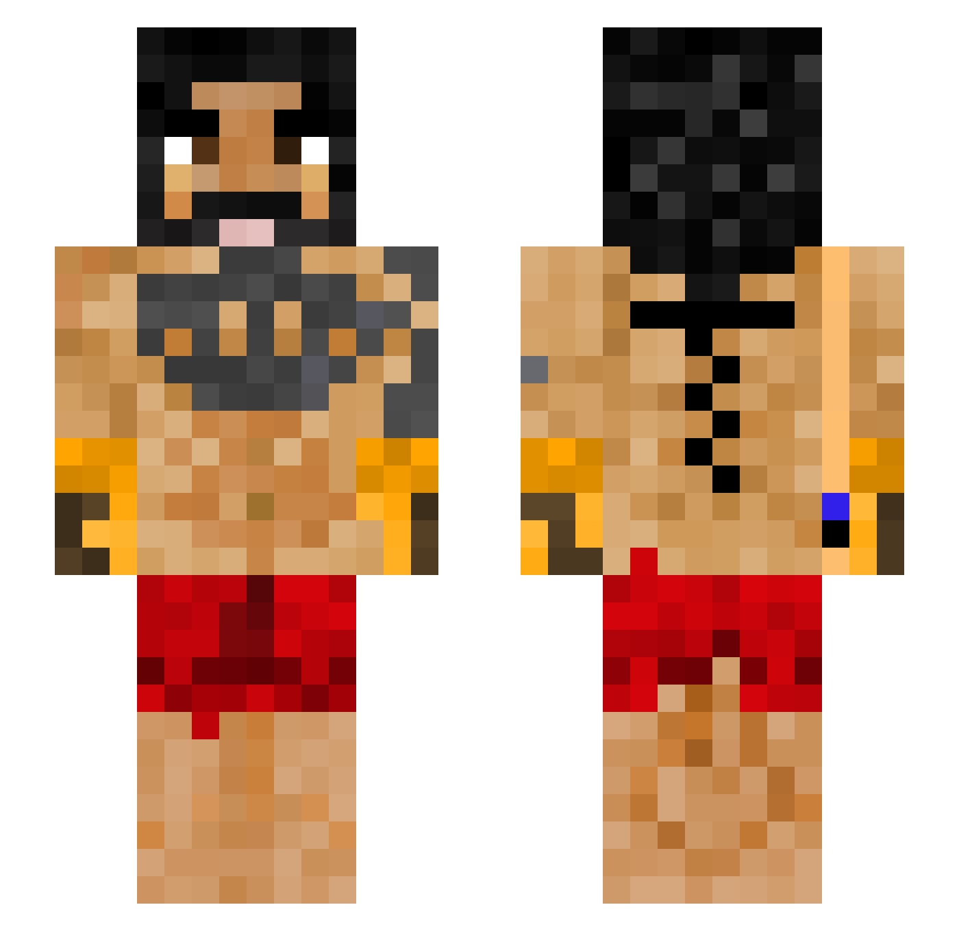 thebasketboy19 Minecraft skin, front and back view