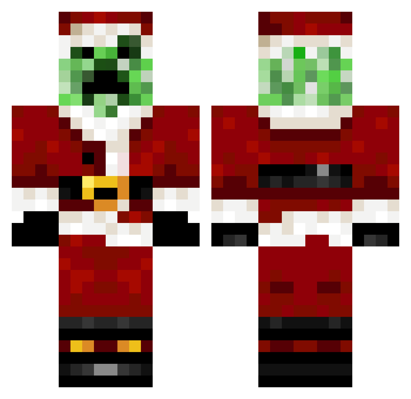 opp33 Minecraft skin, front and back view