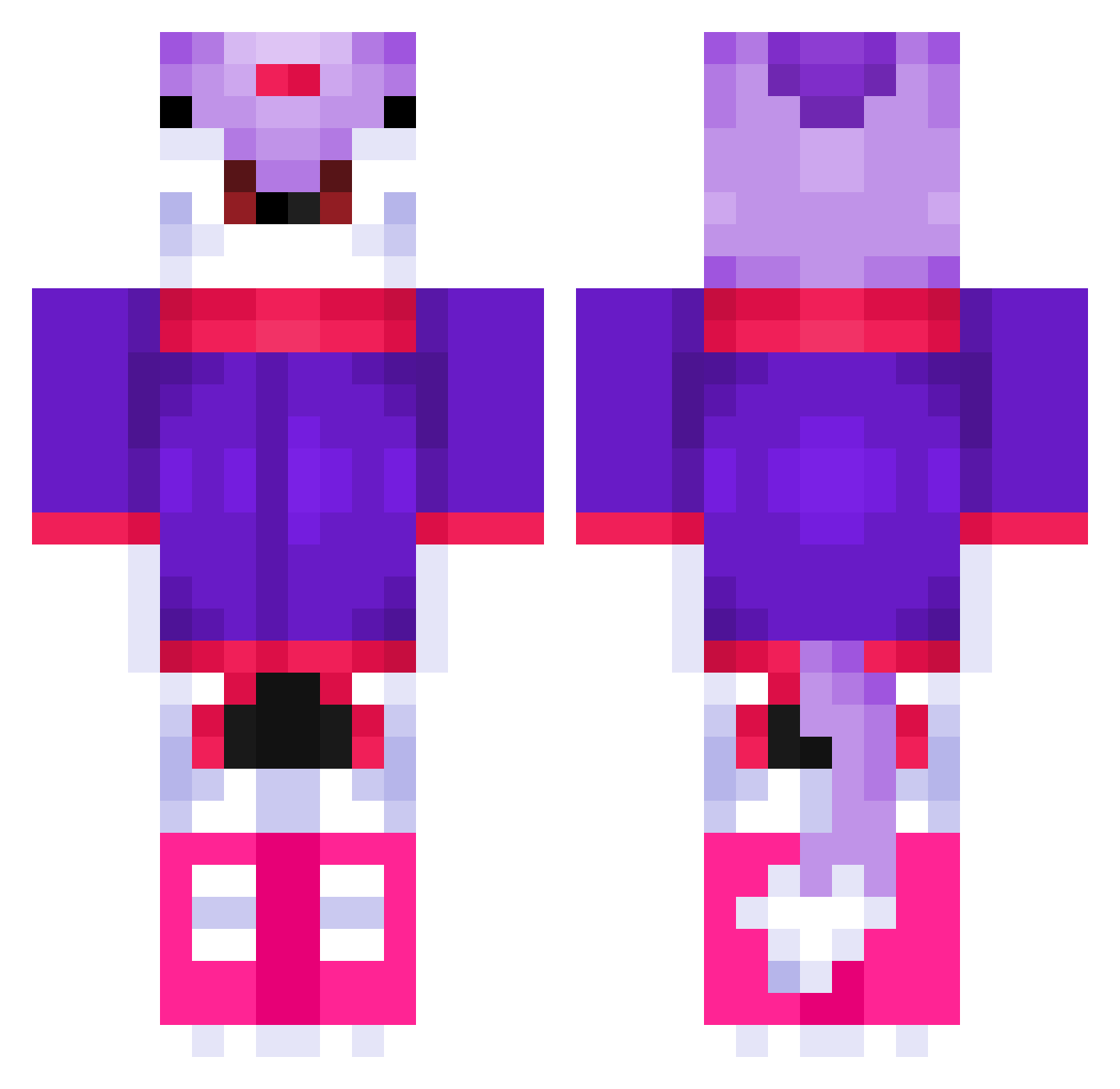xJesusTDx Minecraft skin, front and back view