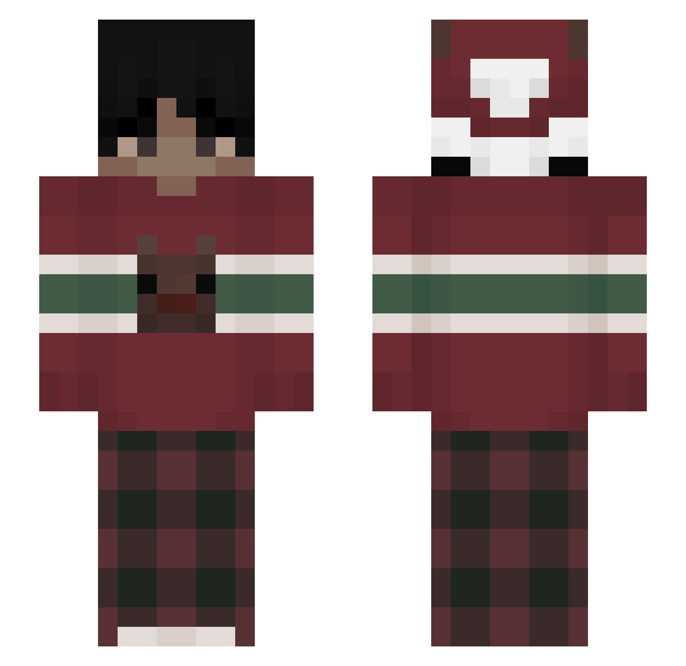 psy_boy Minecraft skin, front and back view