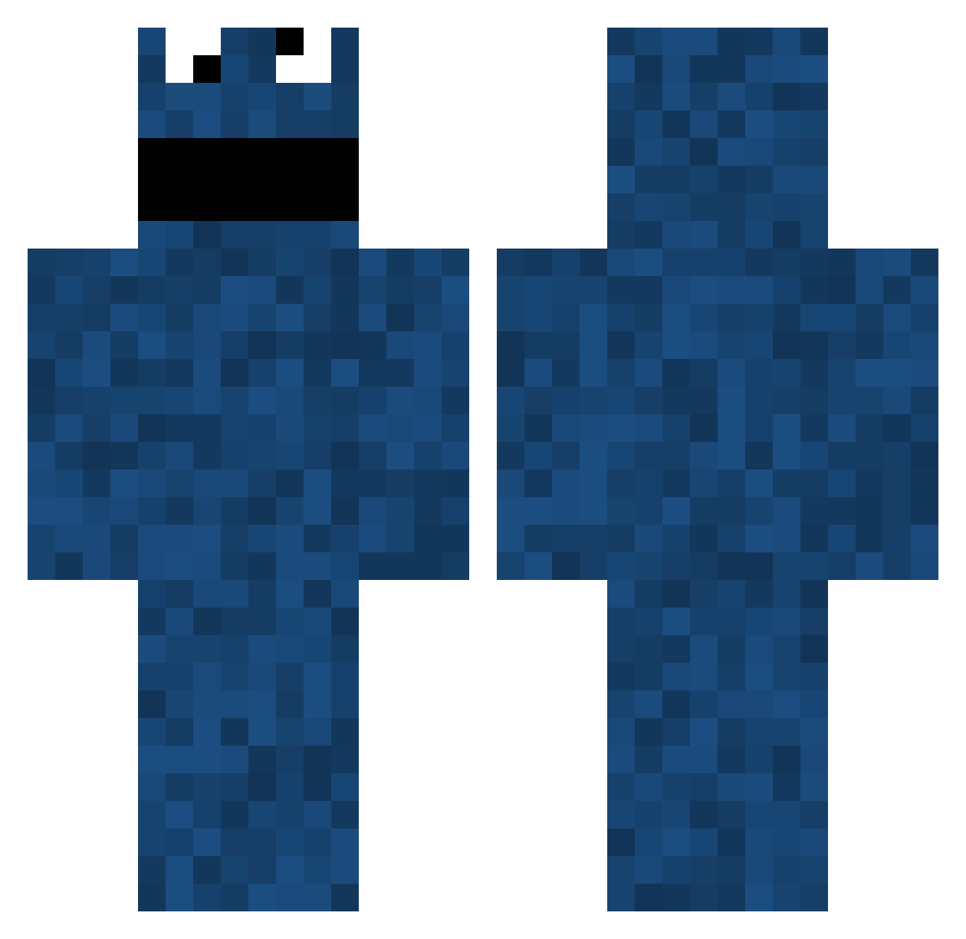 David_Hanna Minecraft skin, front and back view
