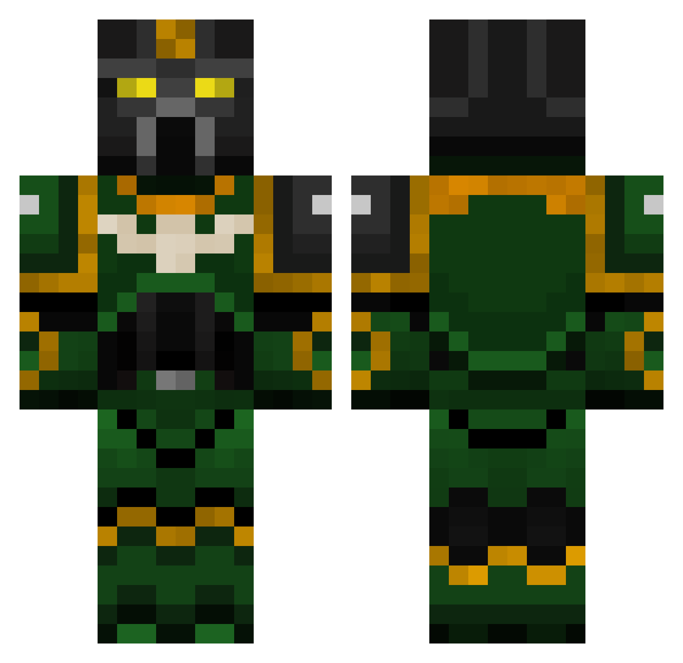 Mick332 Minecraft skin, front and back view