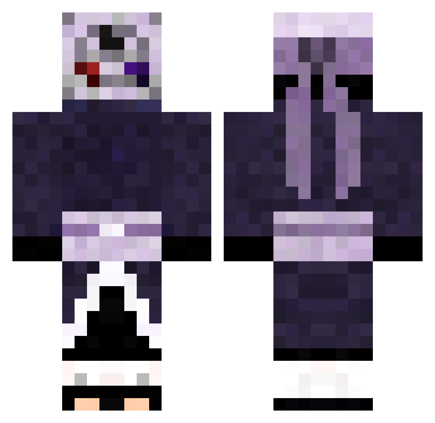 TopboyAli Minecraft skin, front and back view