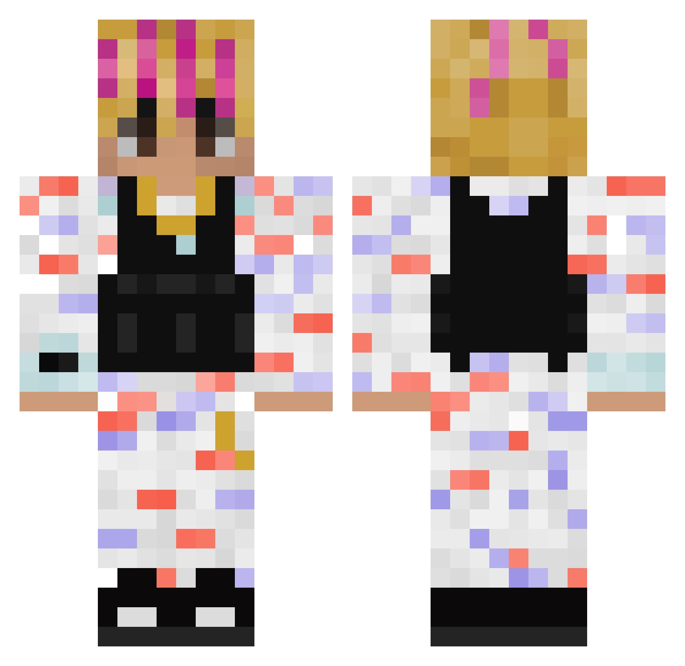 FossilMarrow376 Minecraft skin, front and back view